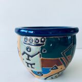Cache pot ethnique en terre