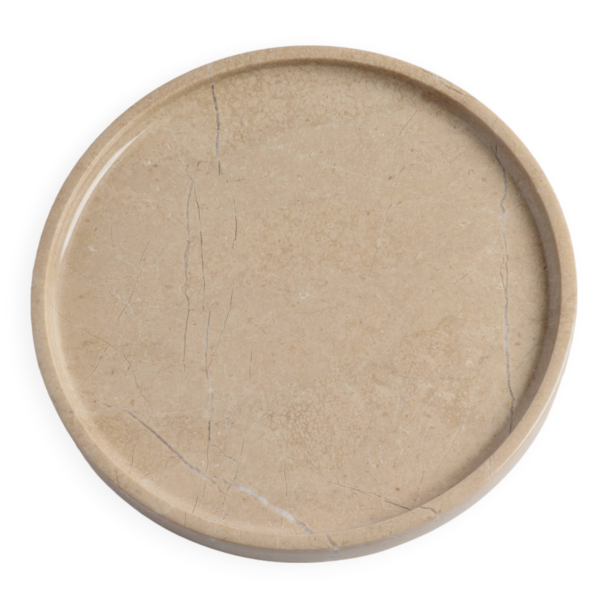 Gabriella – Round Travertine Tray