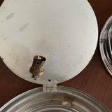 Pair of holophane wall lamps, chrome metal, france 1930 vintage art deco