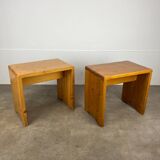 Pair of stools Les Arcs, Charlotte Perriand selection