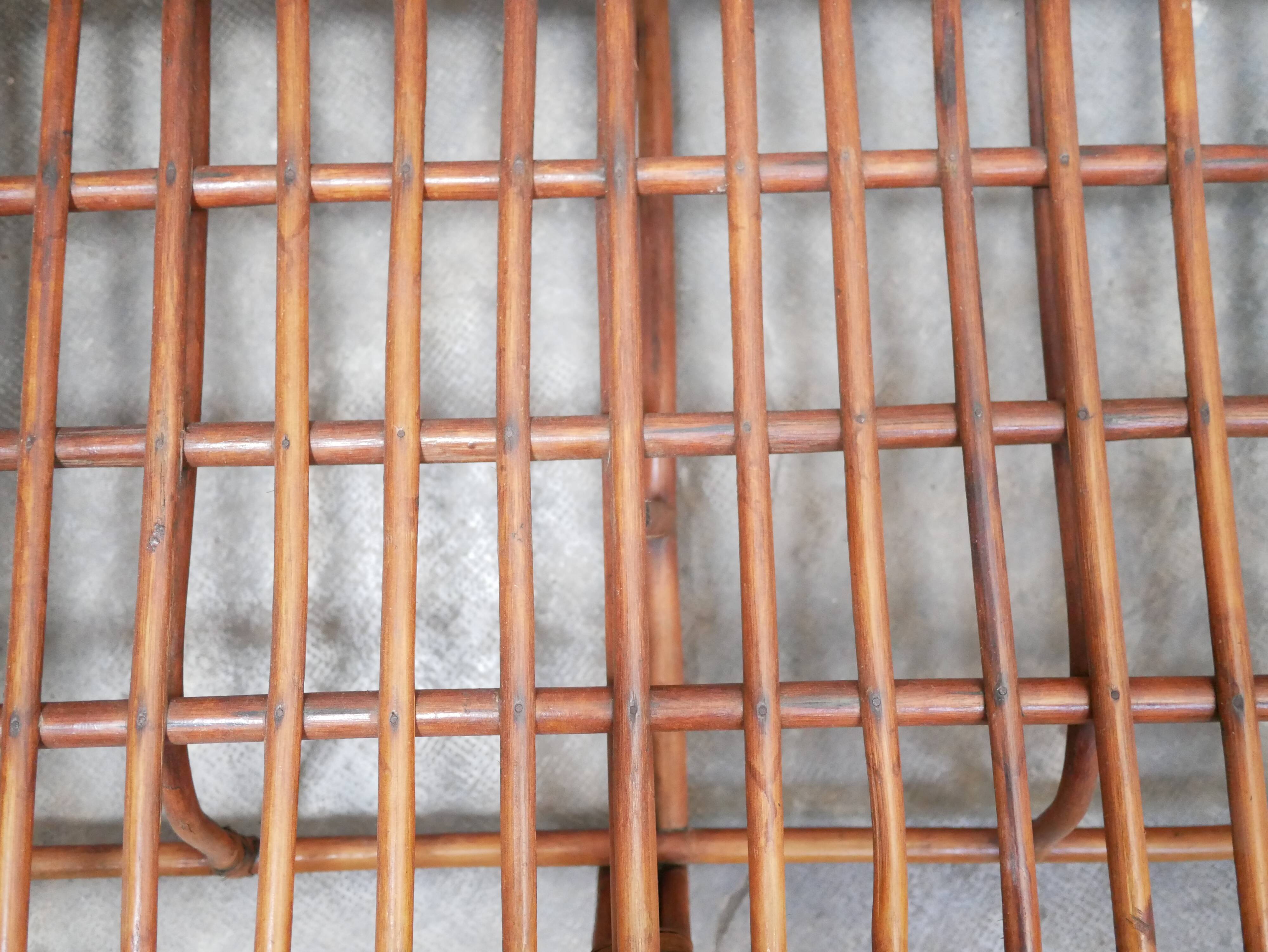 Canapé bretzel vintage en rotin