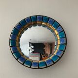 Vintage ceramic witch eye mirror