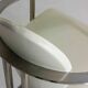 Postmodern dining chairs in steel and white leather, Belgium 1980s