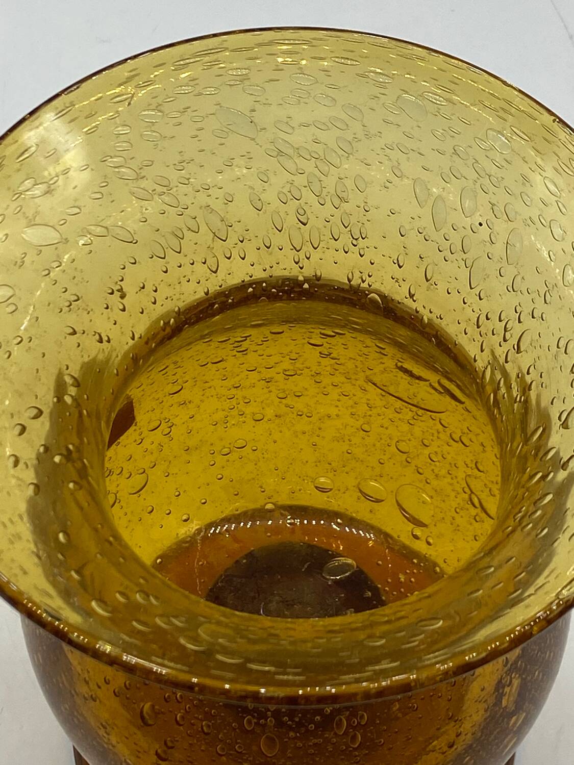 Vintage bubble glass vase / tealight holder, Avallon