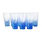 Suite de 8 verres bleu Myosotis