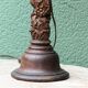 Carved wooden lamp, Corinthian column, 17th century