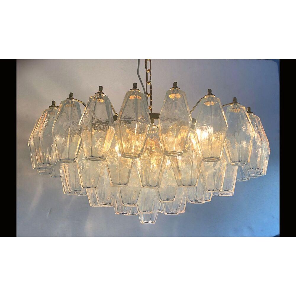 Murano glass and opalino chandelier