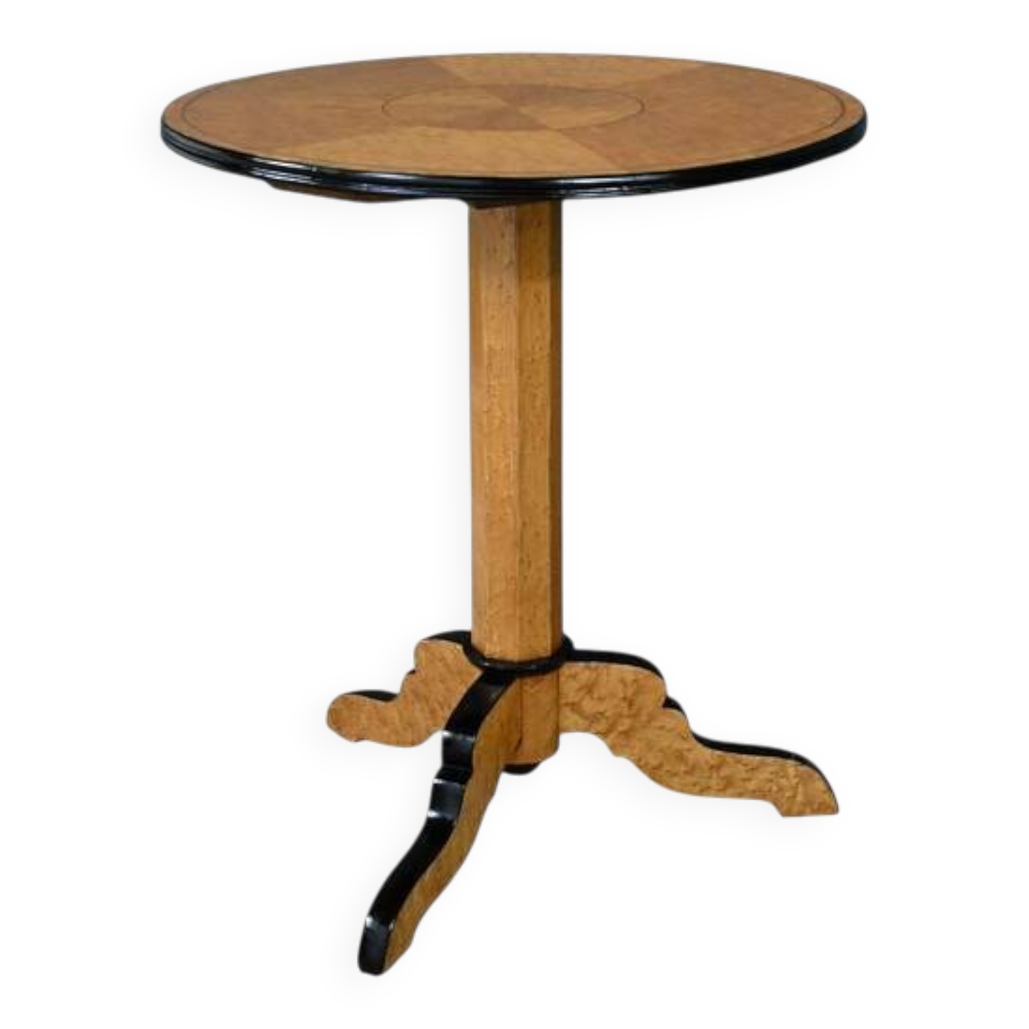 Speckled Maple Pedestal Table, Napoleon III Period – Part 2 of the 19th Century