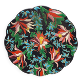 Large Longwy Emaux Dish Model Tropic D35 CM To Hang Or Other Decoration