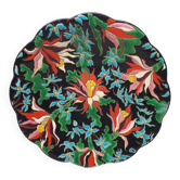 Grand Plat Emaux Longwy Model Tropic D35 CM à Pendre Ou Autre Déco