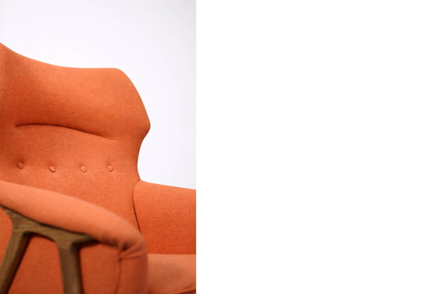 Vintage Mid-Century Elm Wing Master Chair by Thorbjörn Afdal for Bruksbo