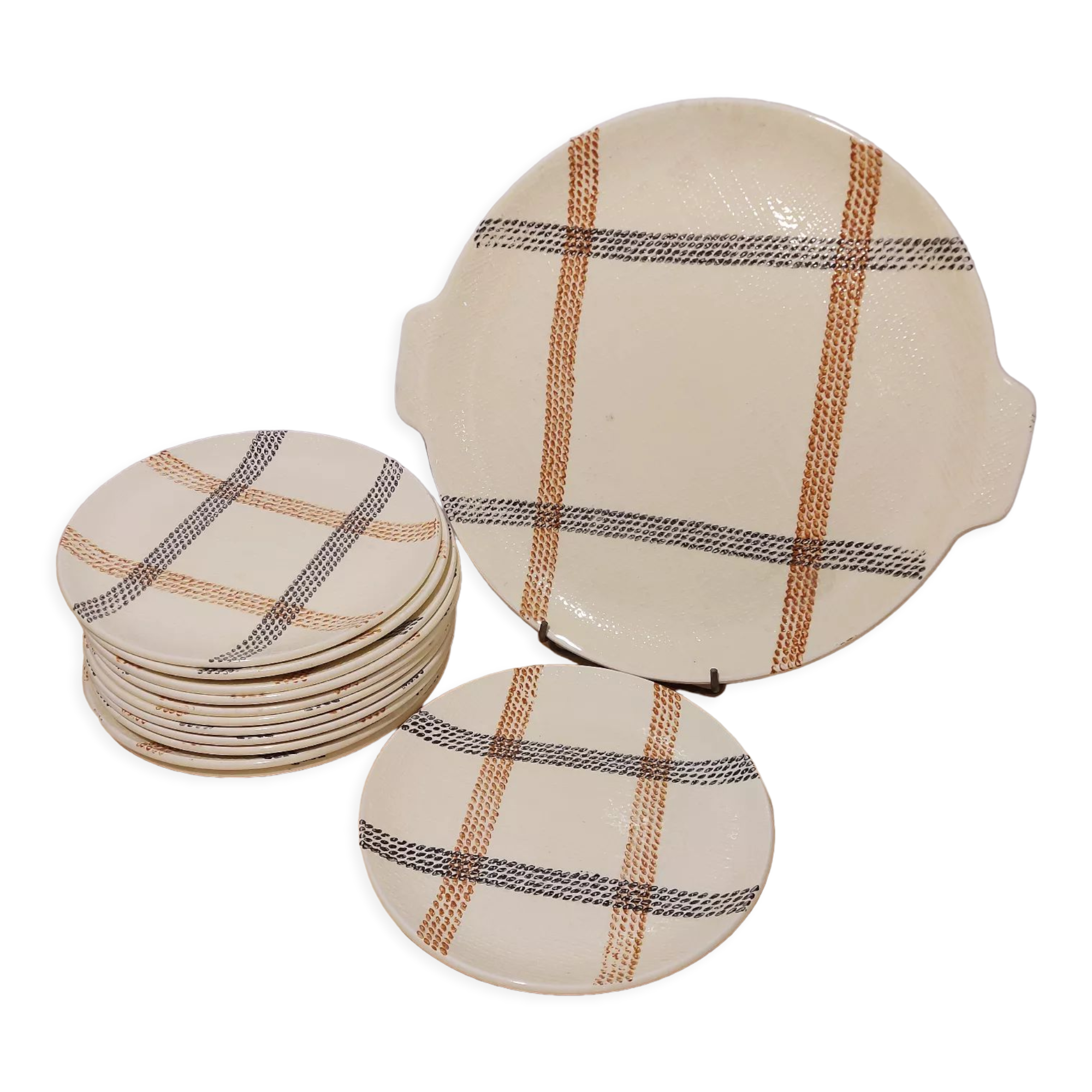 Set of 12 plates and 1 course Salins Deauville