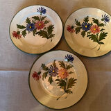 Set of 3 Luneville dessert plates
