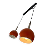 Vintage orange eye ball / suspension with 2 light points.