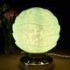 Vintage art deco globe table lamp in mint green Clichy glass