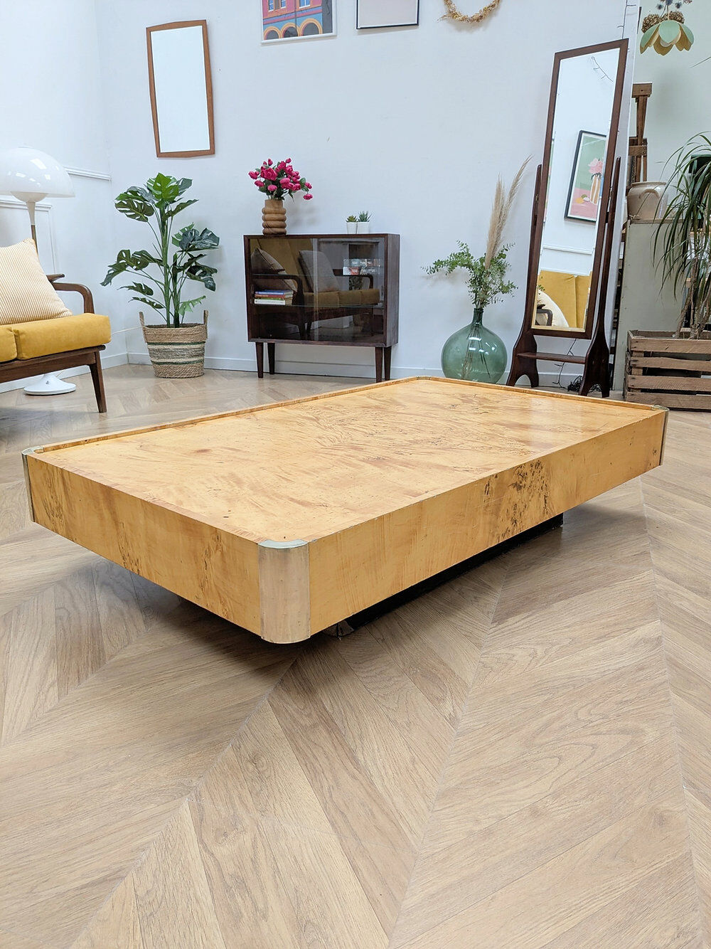 Table basse vintage par Jean Claude Mahey