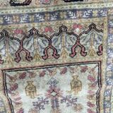 Vintage Turkish Kayseri carpet in silk and cotton 106x61 cm