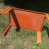 Orange fiberglass coffee table