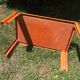 Table basse fibre de verre orange