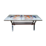 Table basse carrelee design 1960 signed