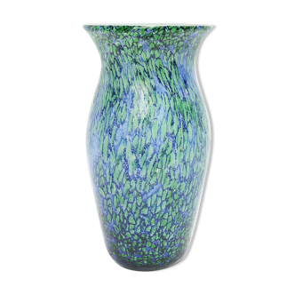 Multicolored glass vase