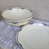 Salad bowl set and round serving dish Salins Model Saussure A.B.