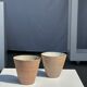 Set of 2 cups / mug Indonesian ceramic (matte brown)