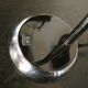 Black and chrome desk lamp in vintage metal
