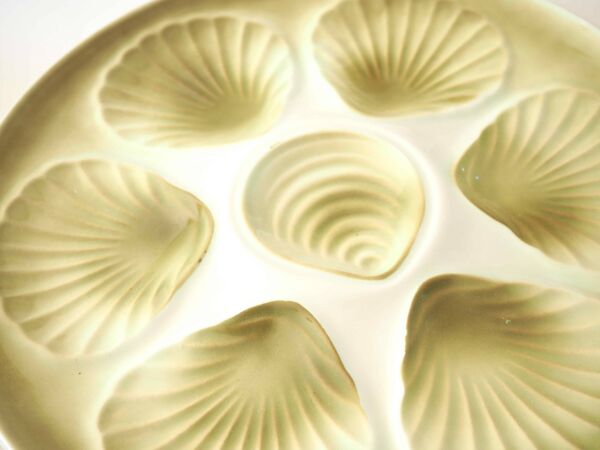 Série de 6 assiettes à coquillages