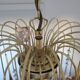 Amber waterfall chandelier made of Murano glass