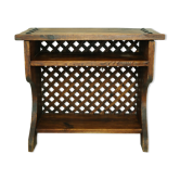 Old rustic fir side table