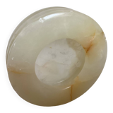 Round alabaster ashtray