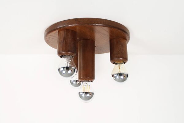 Plafonnier vintage de style « Japandi » des années 1970