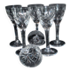 Cristallerie de saint-louis, série de 6 verres à liqueur en cristal chantilly signé 11.5cm