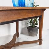 Vintage solid wood dining table (France, circa 1940)