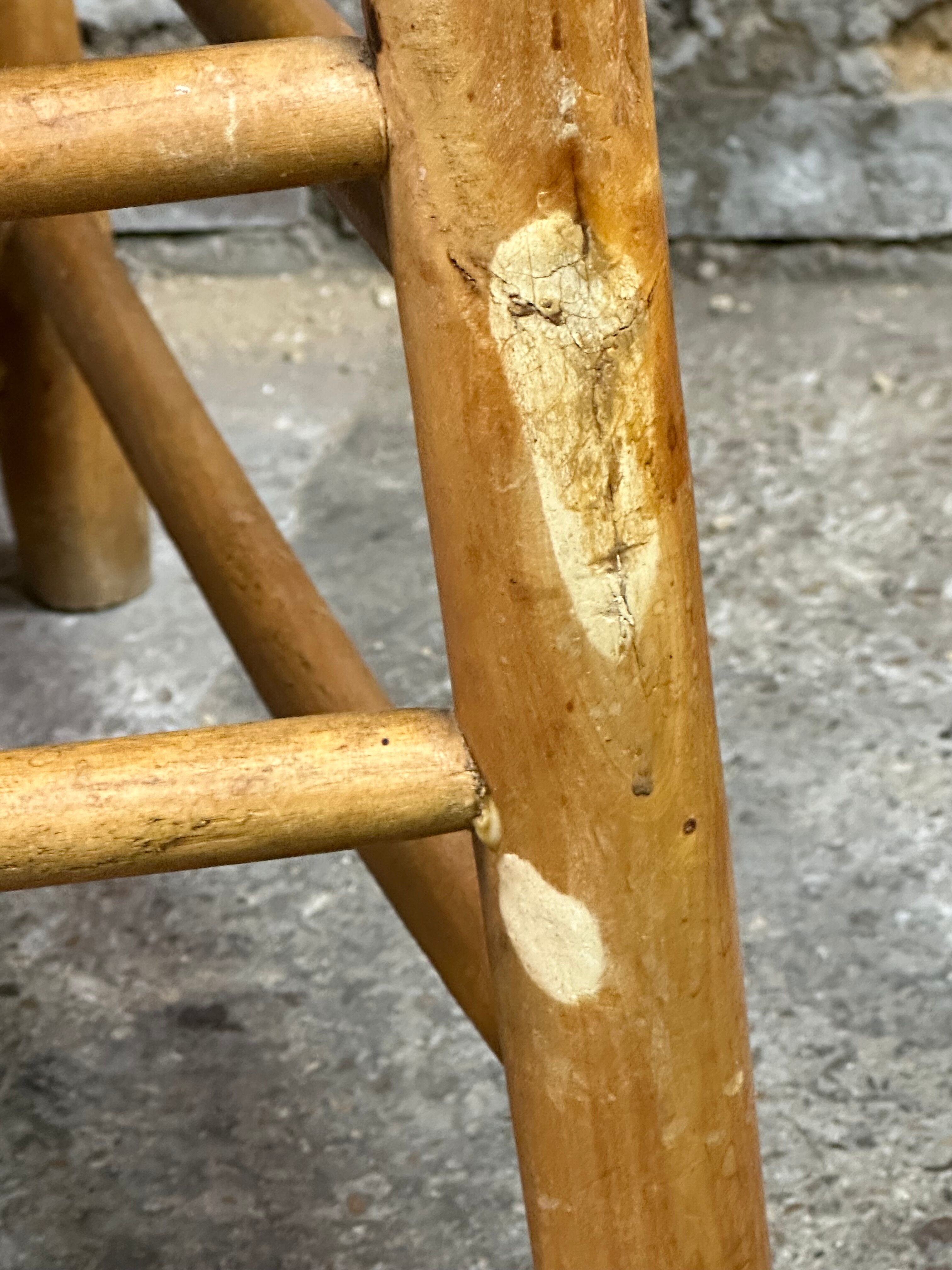 Paillé armchair in natural wood 1980