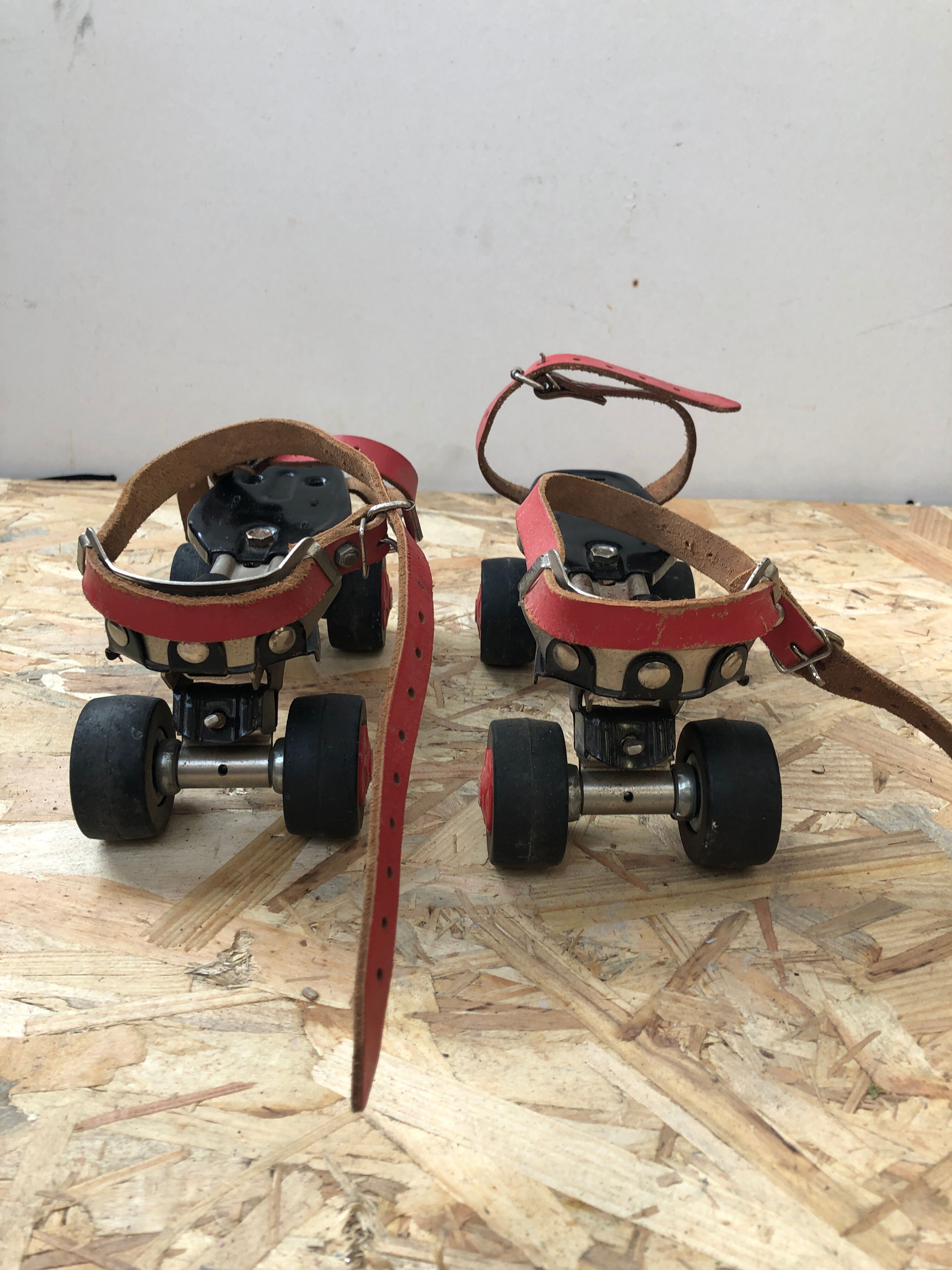 Old pair of roller skates germina metal black