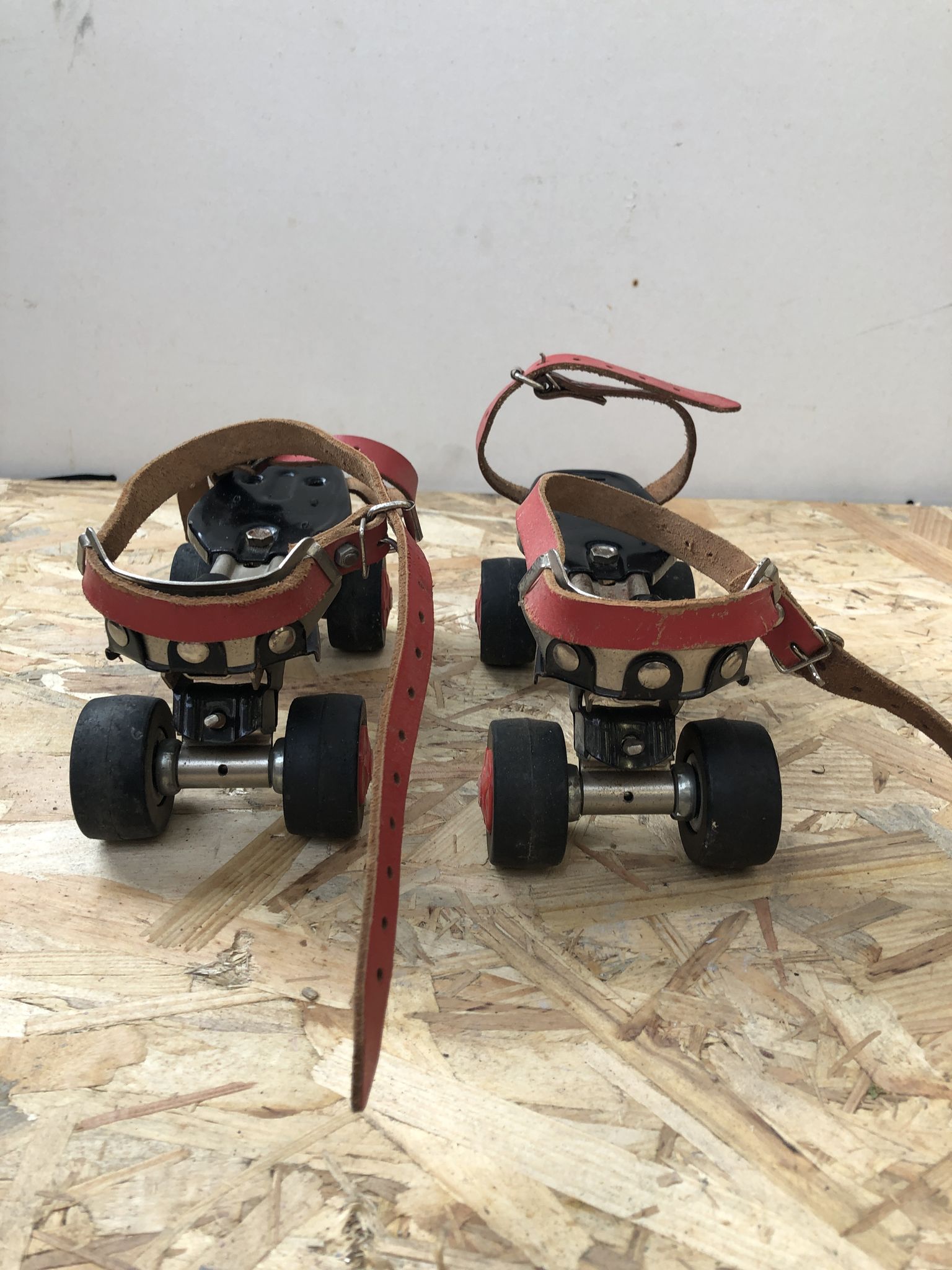 Old pair of roller skates germina metal black