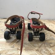 Old pair of roller skates germina metal black