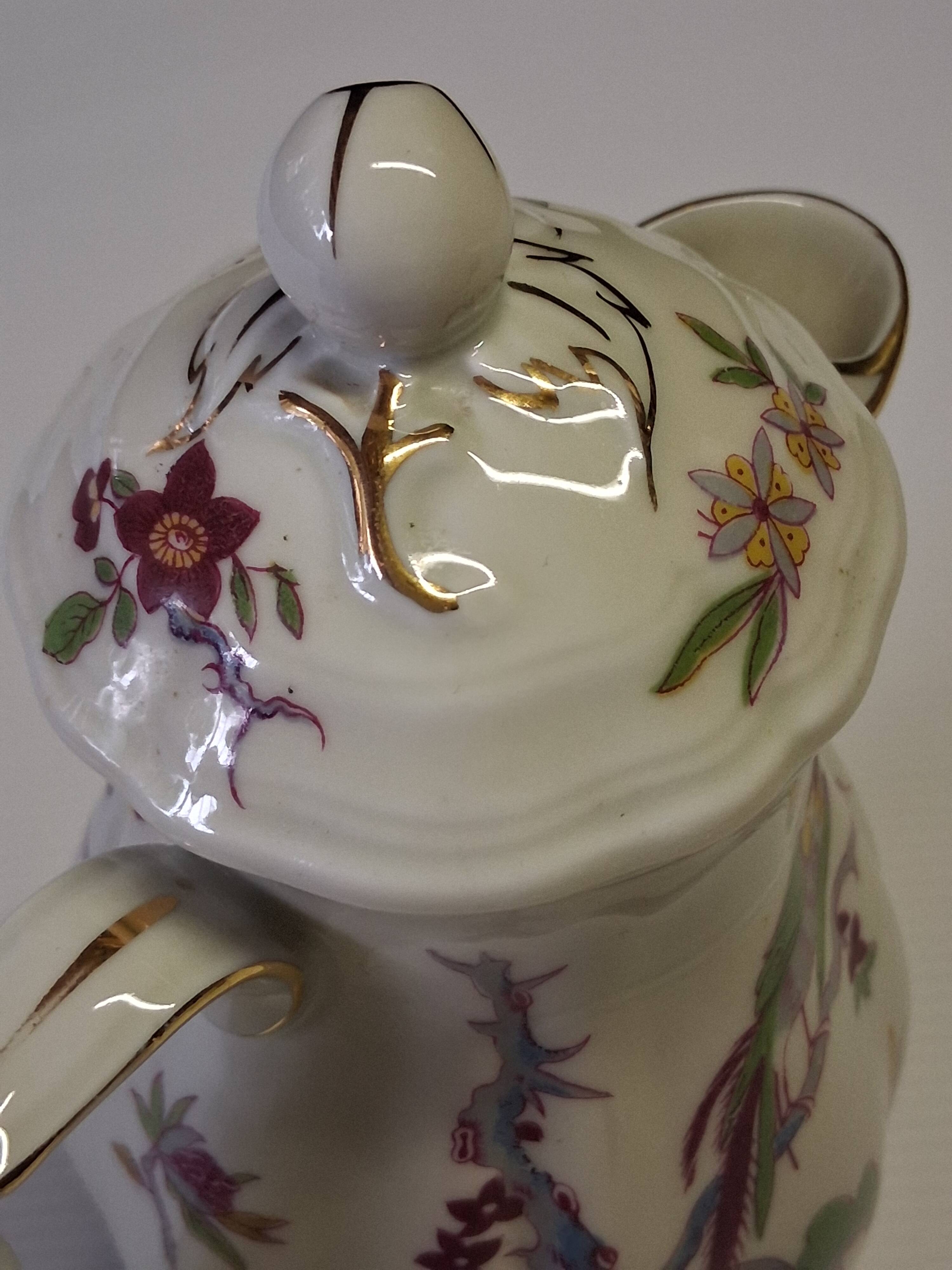 Very pretty Limoges porcelain coffee pot from Bernardaud model "Ch