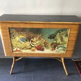 Vintage rattan bar