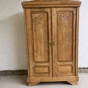 Art Deco wardrobe in raw oak wood