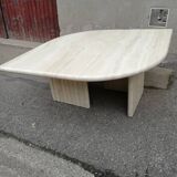 Travertine diamond coffee table