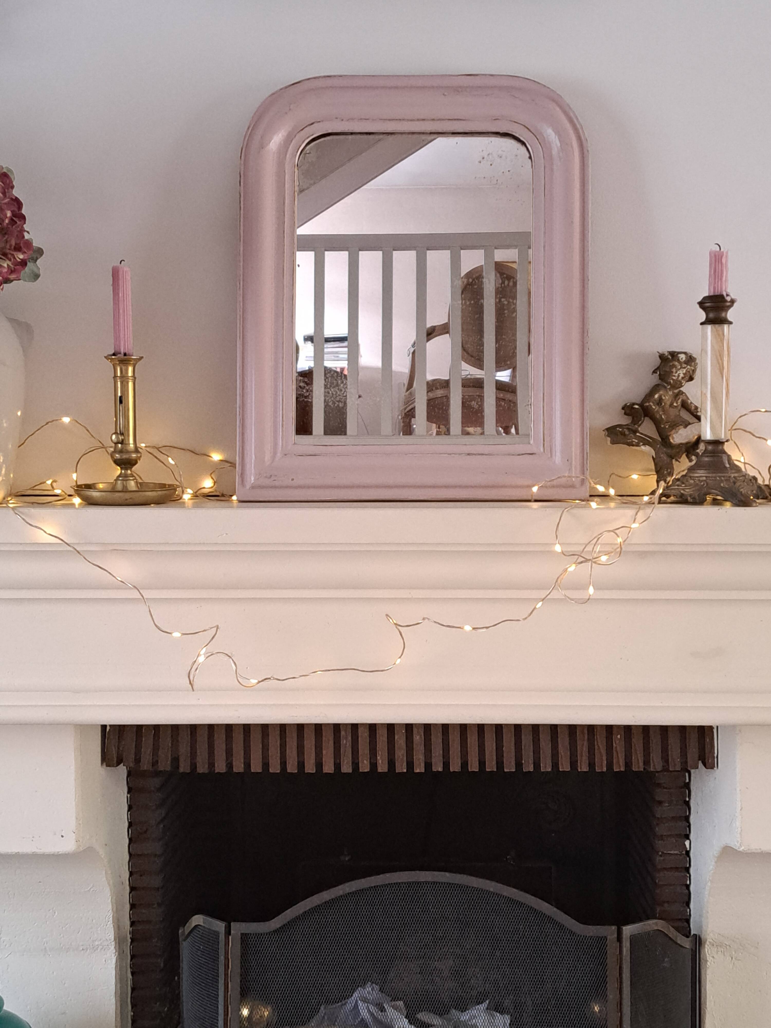 Powder pink Louis Philippe mirror