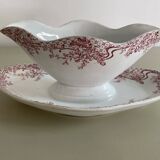 Lebacqz & Bouchart St Amand Nord Glycines pink ironstone sauceboat