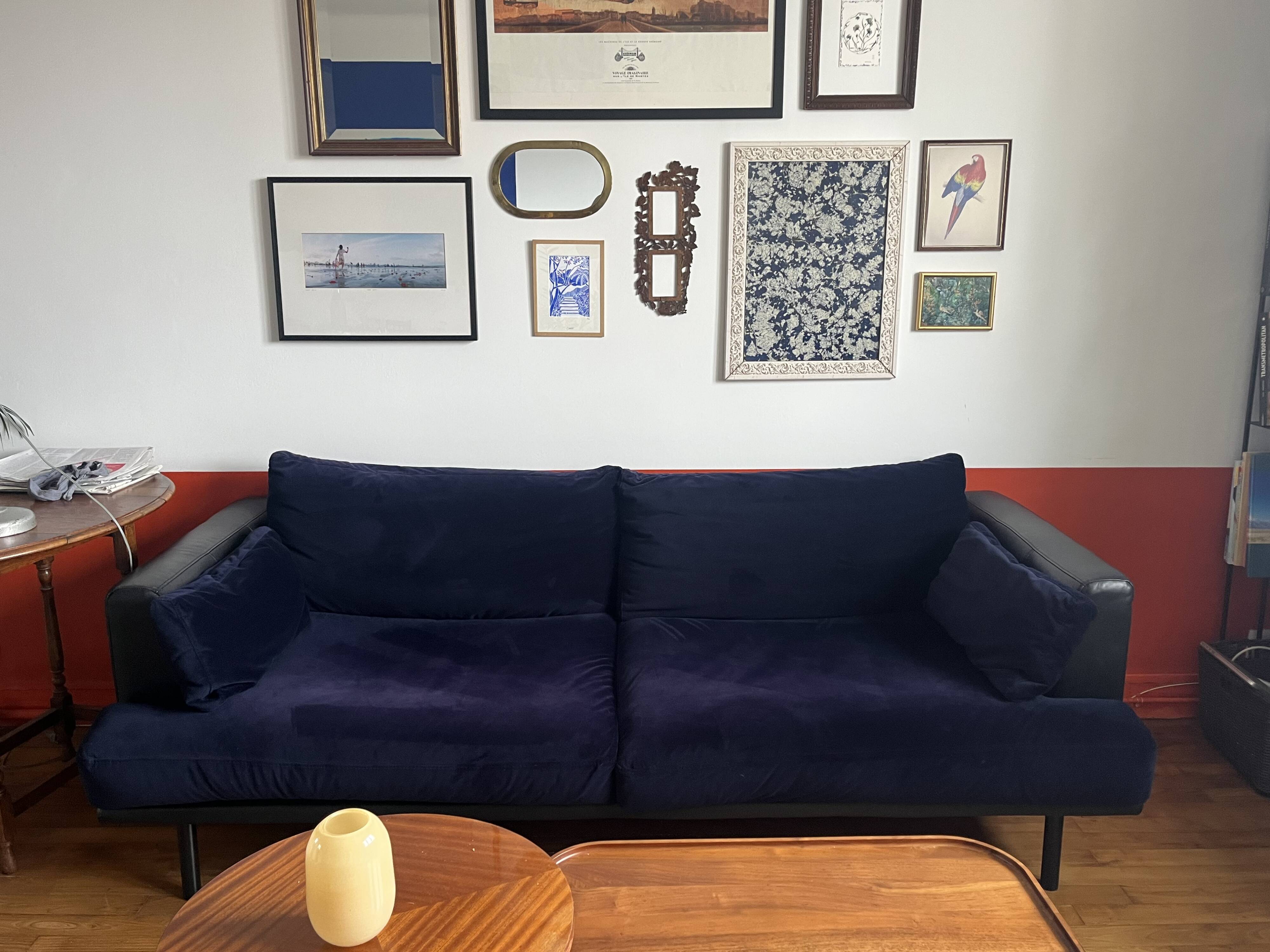 3-seater velvet sofa Habitat