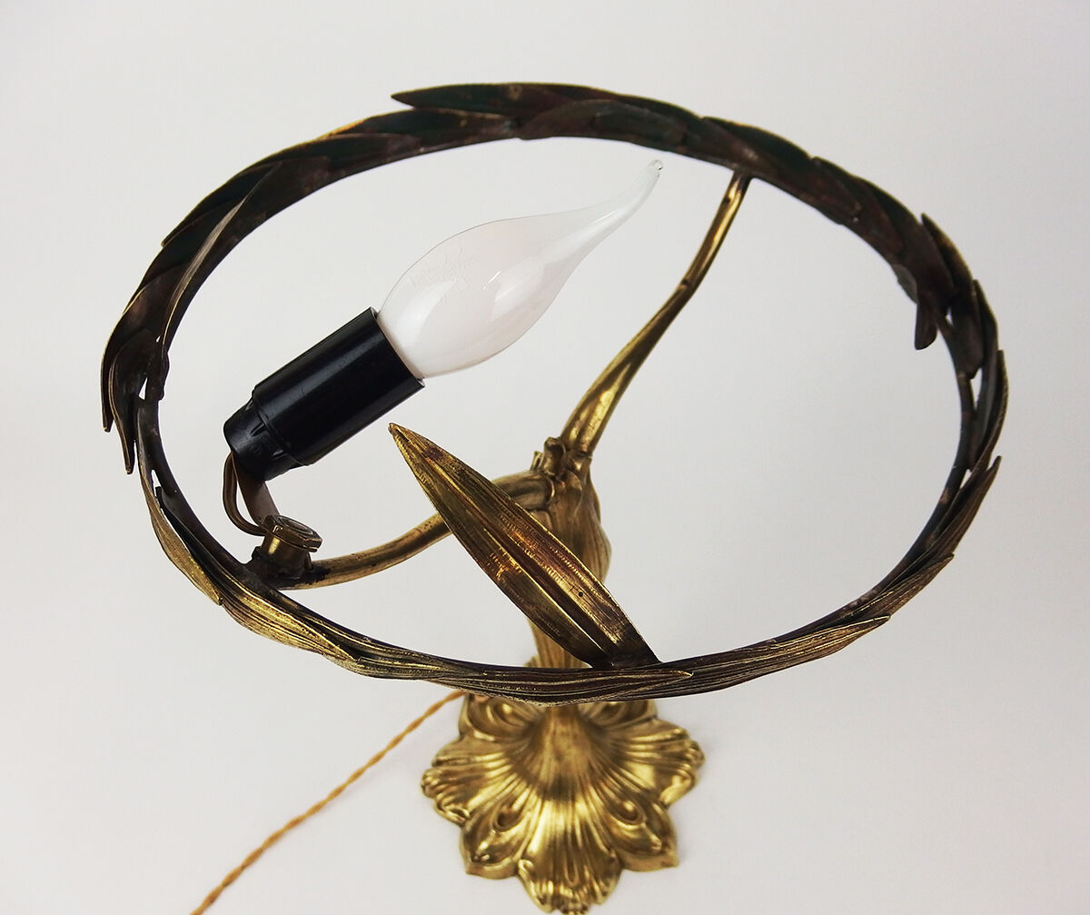 Bronze art nouveau lamp