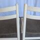 Set of 3 vintage stol kamnik white wooden chair: 1970s scandinavian design