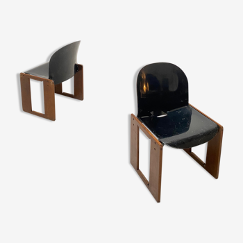 Pair of chairs of Afra and Tobia scarpa model dialogo