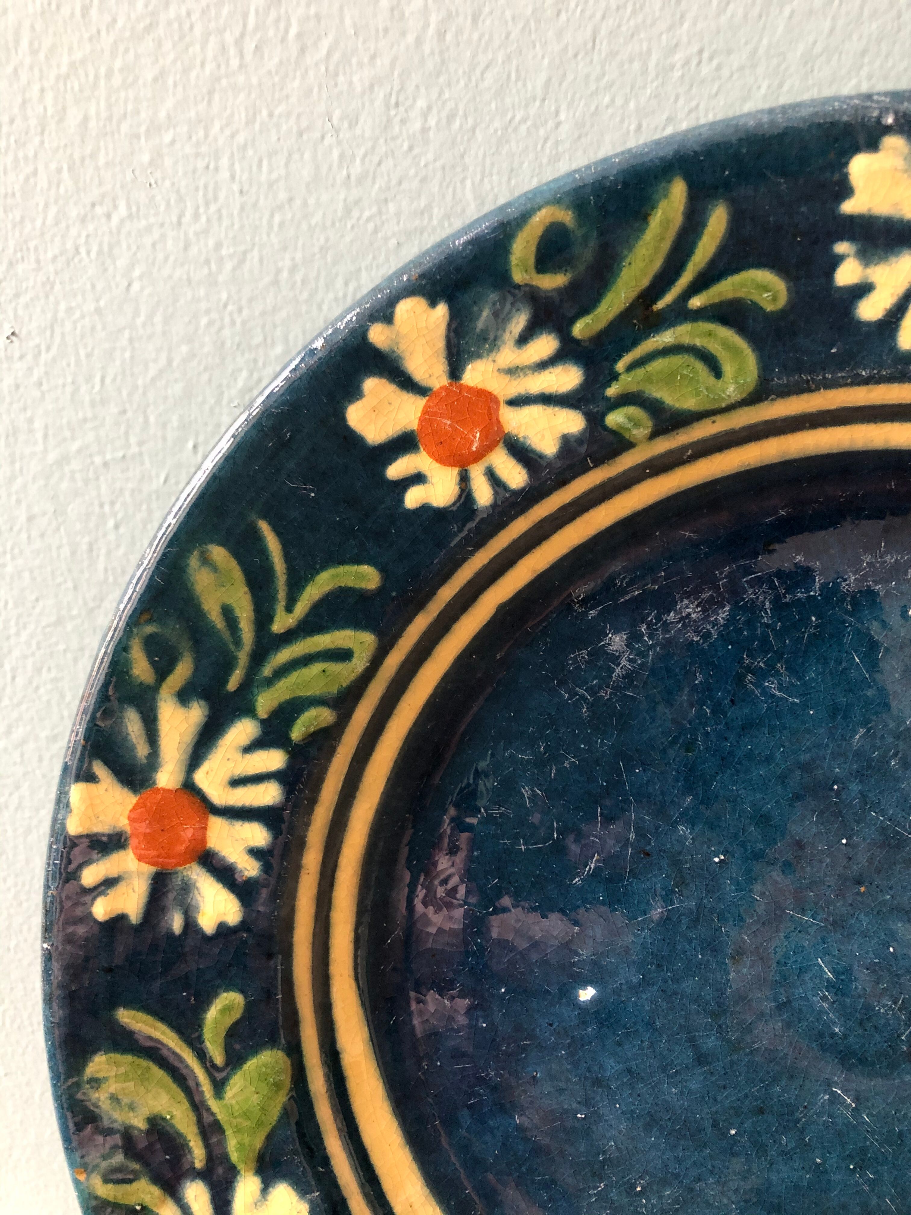 Lot of 2 old plates of Alsace terracotta